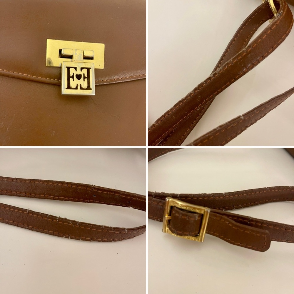 Escada Brown Shoulder Bag with Gold Accents - Picture 5 of 7